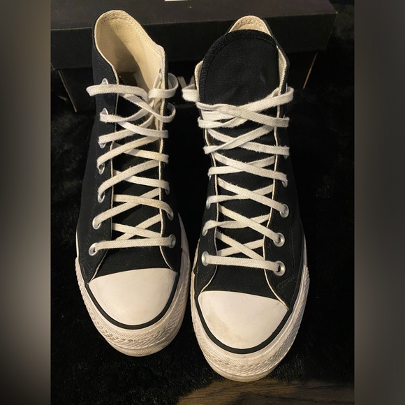 Converse Chuck Taylor All Star Lift Platform Canvas Sneakers Size 8 With Box - Picture 5 of 9